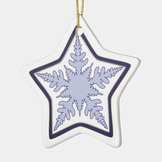 Snowflake Star Christmas Keramisch Ornament (Links)