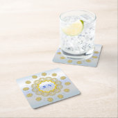 Snowflake Star Holiday Gold Silver Lacy Cirkel Kartonnen Onderzetters (Insitu)