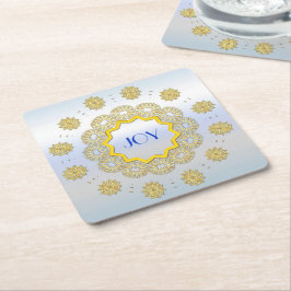 Snowflake Star Holiday Gold Silver Lacy Cirkel Kartonnen Onderzetters