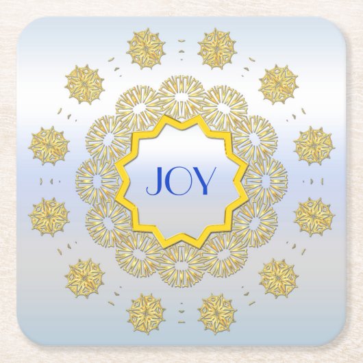 Snowflake Star Holiday Gold Silver Lacy Cirkel Kartonnen Onderzetters (Voorkant)