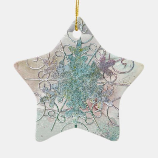 Snowflake Star Holiday Ornament (Voorkant)