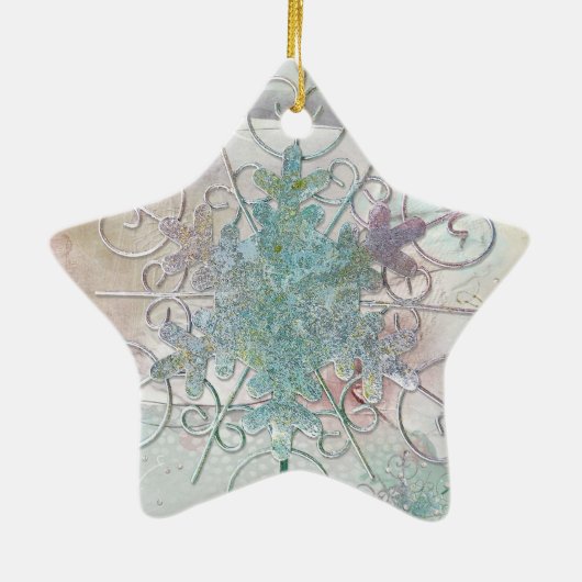 Snowflake Star Holiday Ornament (Achterkant)
