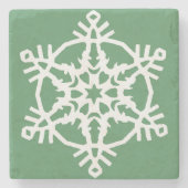 Snowflake Stenen Onderzetter (Voorkant)