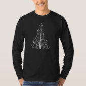 Snowflake/sterpatroon met kerstboomstructuur Onise T-shirt (Voorkant)