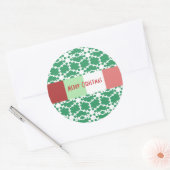 Snowflake Sticker getoond groen maar u kiest Kleur (Envelop)