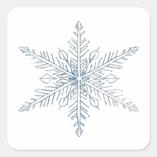 Snowflake Sticker | Minimal Winter  (Voorkant)