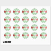 Snowflake Sticker op Mint Green - U kiest Kleur (Vel)
