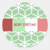 Snowflake Sticker op Mint Green - U kiest Kleur (Voorkant)