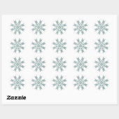 SnowFlake-Sticker Ronde Sticker (Vel)