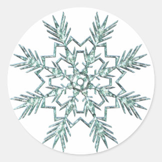 SnowFlake-Sticker Ronde Sticker