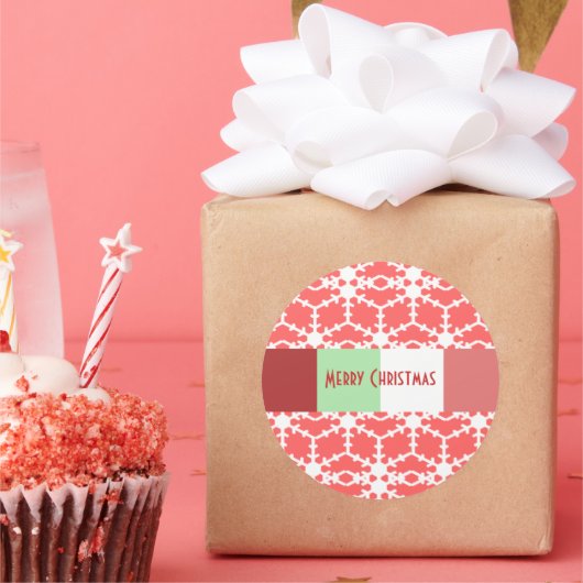 Snowflake Sticker toont koraal maar u kiest kleur (Feest)