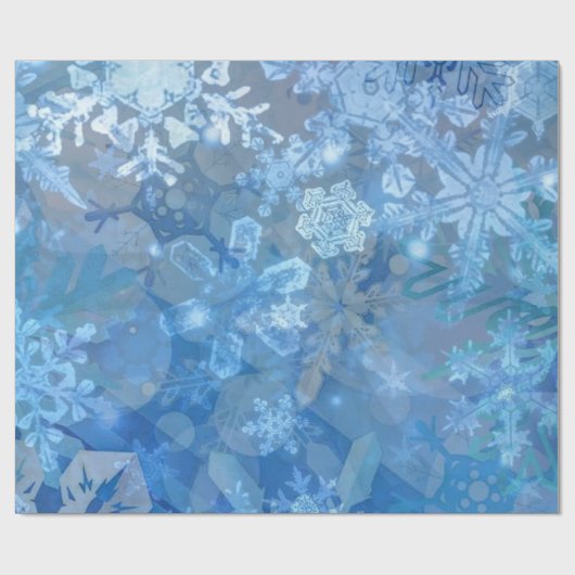 Snowflake Storm digitale kunst Cadeaupapier (Vlak)
