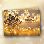 Snowflake Strand van kerstlampjes Feestdagenkaart
