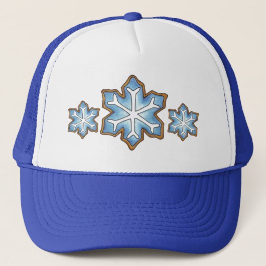 Snowflake Sugar Cookie Winter Hanukkah Kerstmis Trucker Pet (Voorkant)