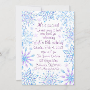 Snowflake Surprise Snow Veel Fun Birthday Kaart