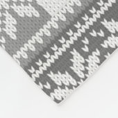 Snowflake Sweater 24 Foto Collage Gray Name Fleece Deken (Hoek)