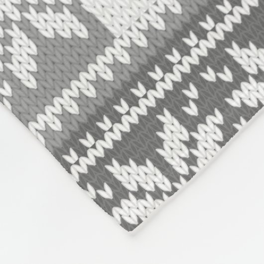 Snowflake Sweater 24 Foto Collage Gray Name Fleece Deken (Hoek)