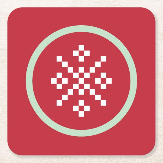 Snowflake Sweater Weather Onderzetter (Voorkant)