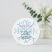 Snowflake Sweet 16 Birthday Invitation Kaart (Staand voorkant)