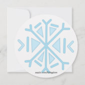 Snowflake Sweet 16 Birthday Invitation Kaart (Achterkant)