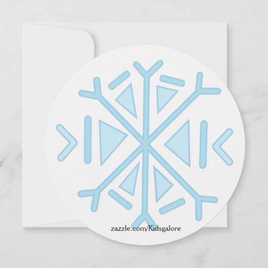 Snowflake Sweet 16 Birthday Invitation Kaart (Achterkant)