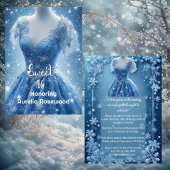 Snowflake Sweet 16 Ice Blue Silver Snow Rhinestone Kaart