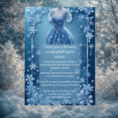 Snowflake Sweet 16 Ice Blue Silver Snow Rhinestone Kaart