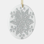 Snowflake Swirl Keramisch Ornament (Rechts)