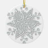 Snowflake Swirl Keramisch Ornament (Voorkant)