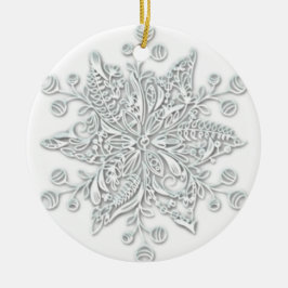 Snowflake Swirl Keramisch Ornament