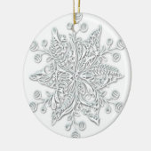 Snowflake Swirl Keramisch Ornament (Links)