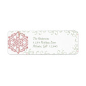  Snowflake Swirl-kerstcadeautjes Labels (Voorkant)