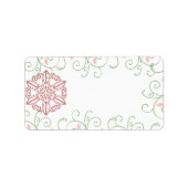 Snowflake Swirl-kerstcadeautjes Labels (Voorkant)