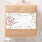 Snowflake Swirl-kerstcadeautjes Labels (Insitu)