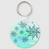 Snowflake swirl-sleutelhanger sleutelhanger (Voorkant)