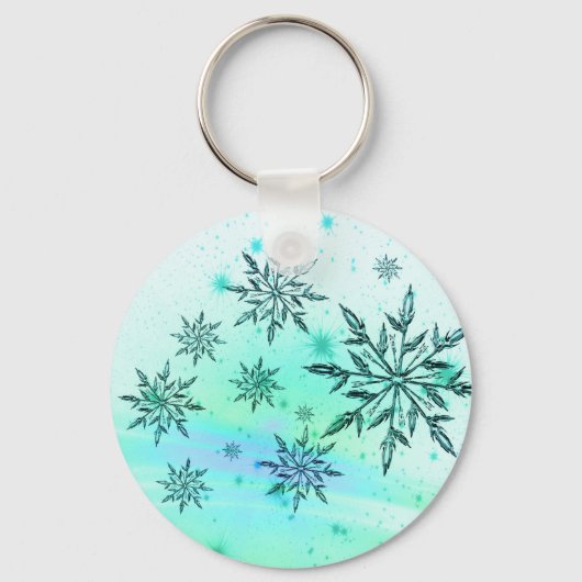 Snowflake swirl-sleutelhanger sleutelhanger (Voorkant)