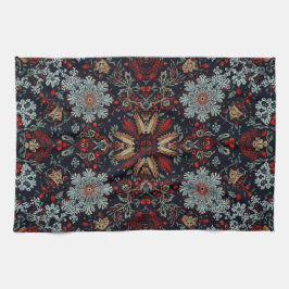 Snowflake Symphony tijdens de kerstdagen Theedoek