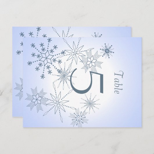 Snowflake-tabelnummer Briefkaart (Voorkant / Achterkant)
