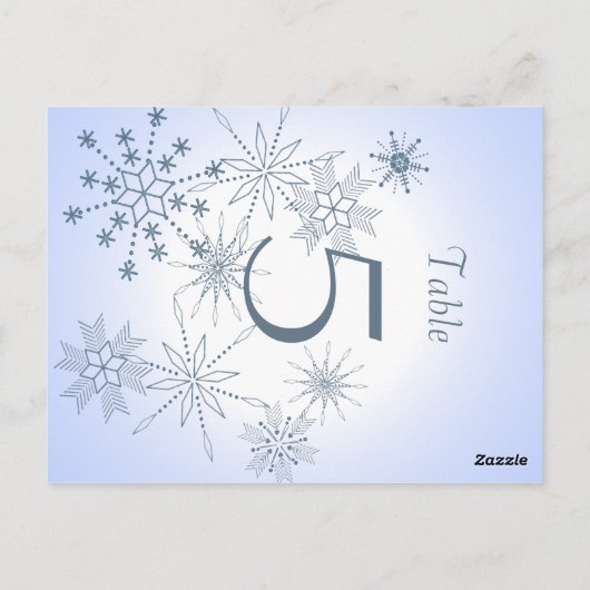 Snowflake-tabelnummer Briefkaart (Achterkant)