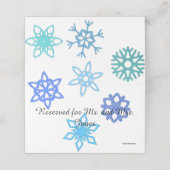 Snowflake  tafel/plaats kaarthouder plaatskaartje (Buitenkant ongevouwen)