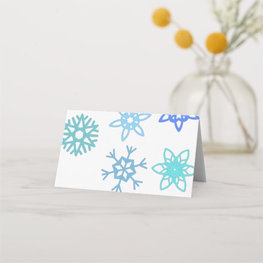 Snowflake  tafel/plaats kaarthouder plaatskaartje (Achterkant)