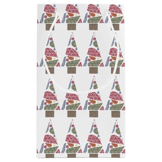 Snowflake tapijten Boom Klein cadeautas (Achterkant)