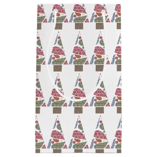 Snowflake tapijten Boom Klein cadeautas (Voorkant)