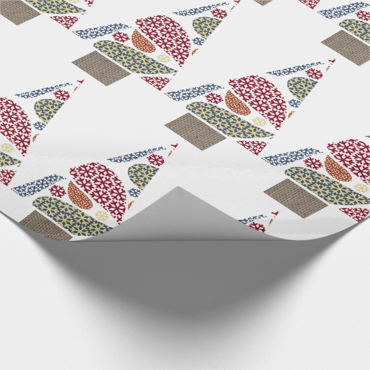 Snowflake tapijten - kerstpapier met kerstinslag cadeaupapier (Hoek)