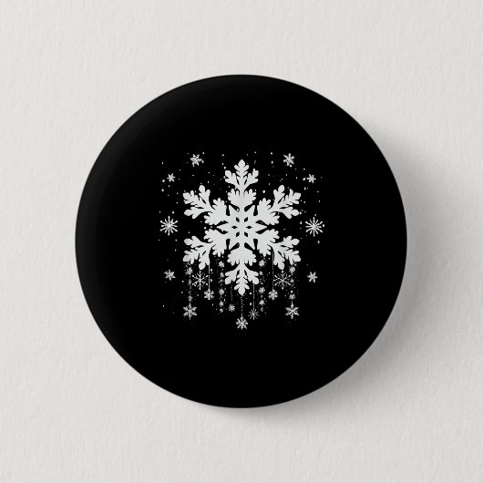 Snowflake Teacher Costume Matching Family Winter C Ronde Button 5,7 Cm (Voorkant)