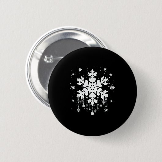 Snowflake Teacher Costume Matching Family Winter C Ronde Button 5,7 Cm (Voorkant /achterkant)