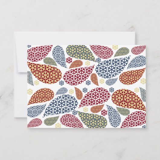 Snowflake Teardrops Boom RSVP (Achterkant)