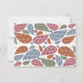 Snowflake Teardrops Boom RSVP Kaartje (Achterkant)