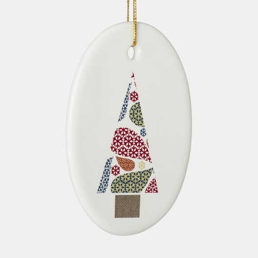 Snowflake Teardruppels - Kerstmis met kerstmis Keramisch Ornament (Rechts)