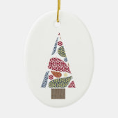 Snowflake Teardruppels - Kerstmis met kerstmis Keramisch Ornament (Voorkant)